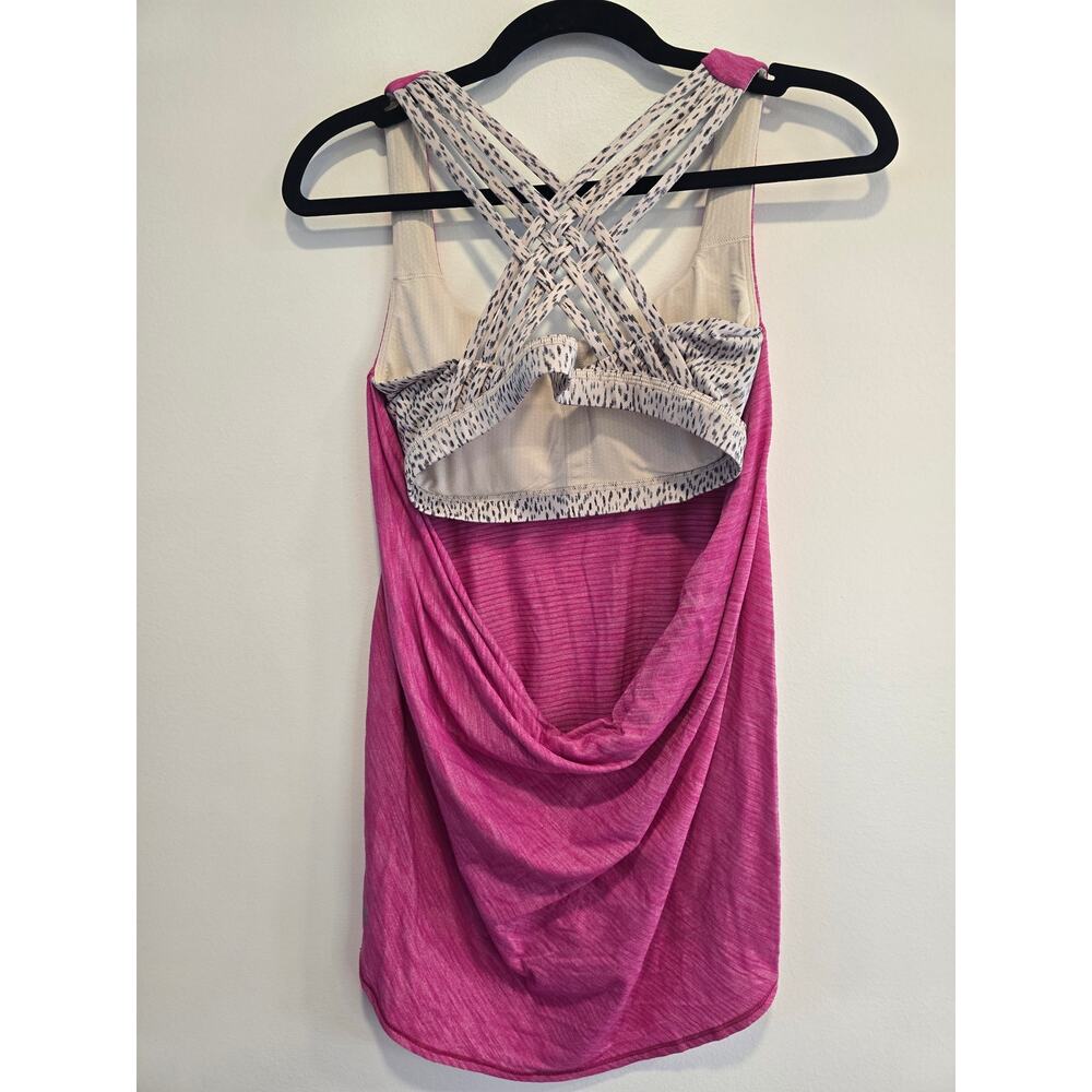 Lululemon Free To Be Wild Tank Top Pink Leopard Size Small Preloved - Picture 5 of 8